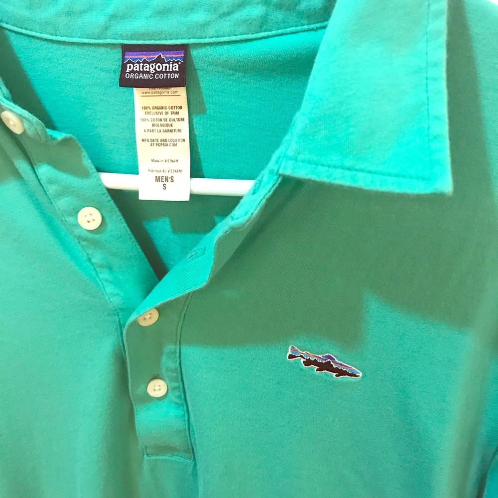 Patagonia Men’s Polo Trout Fitz Roy Small Teal